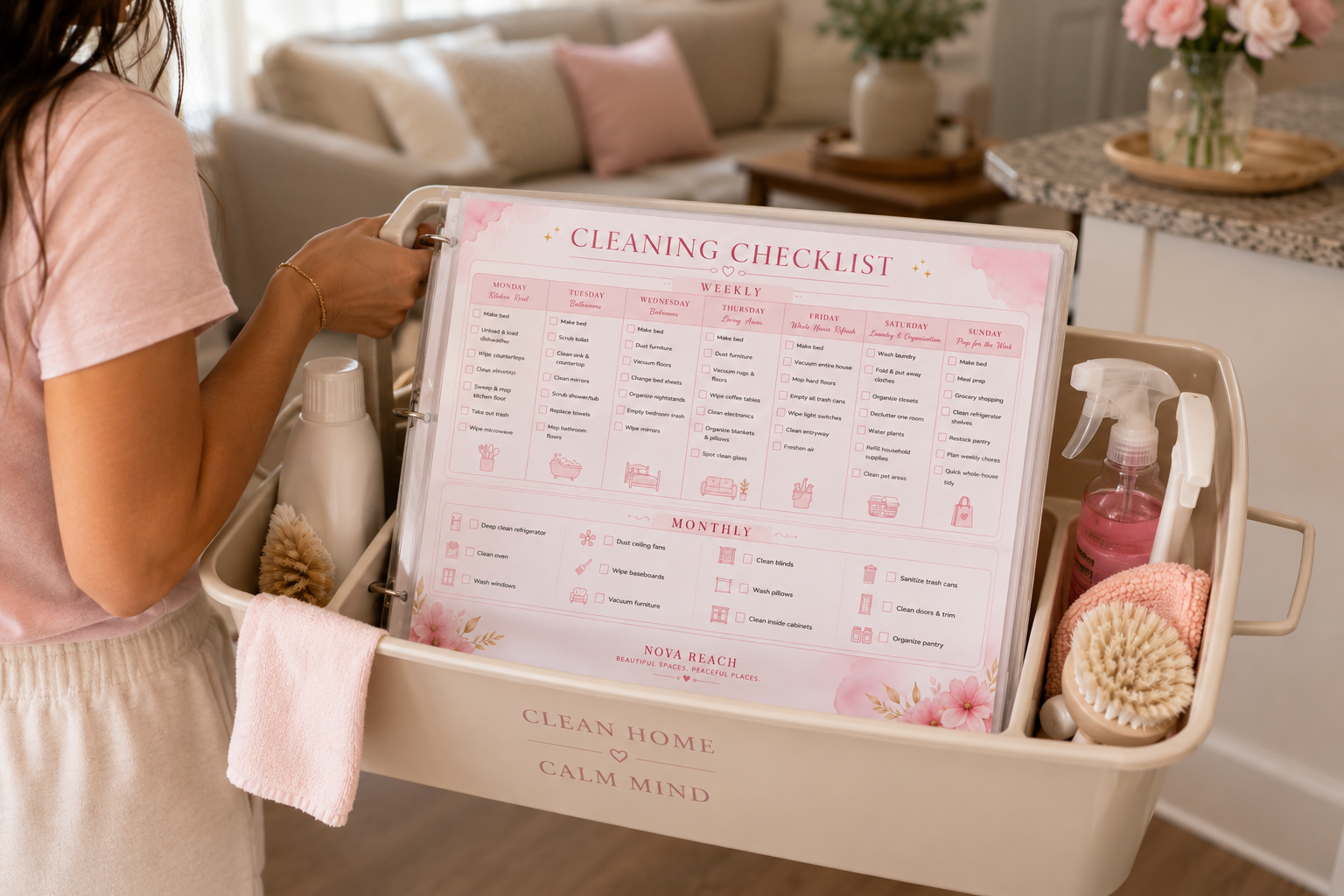 Nova Reach Cleaning Checklist – Weekly & Monthly Printable