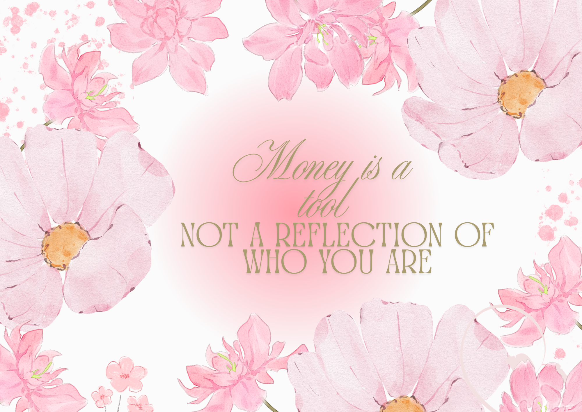 Motivating pink flower desktop wallpaper